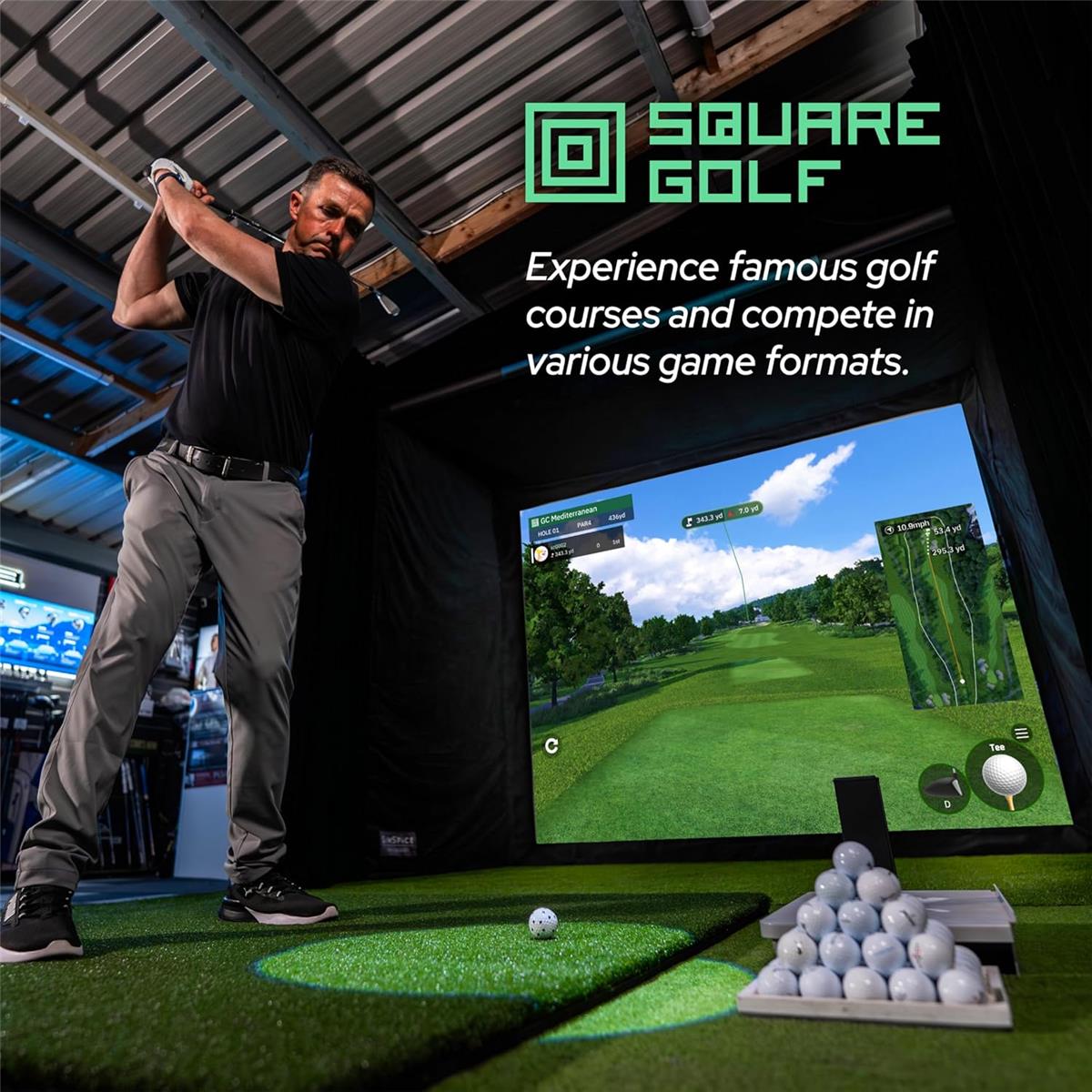 Square Golf Launch Monitor inkl. Case