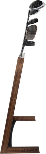 Golfanizer in NUSSBAUM schwarz - Der Design Golfschlägerständer | Made in Germany