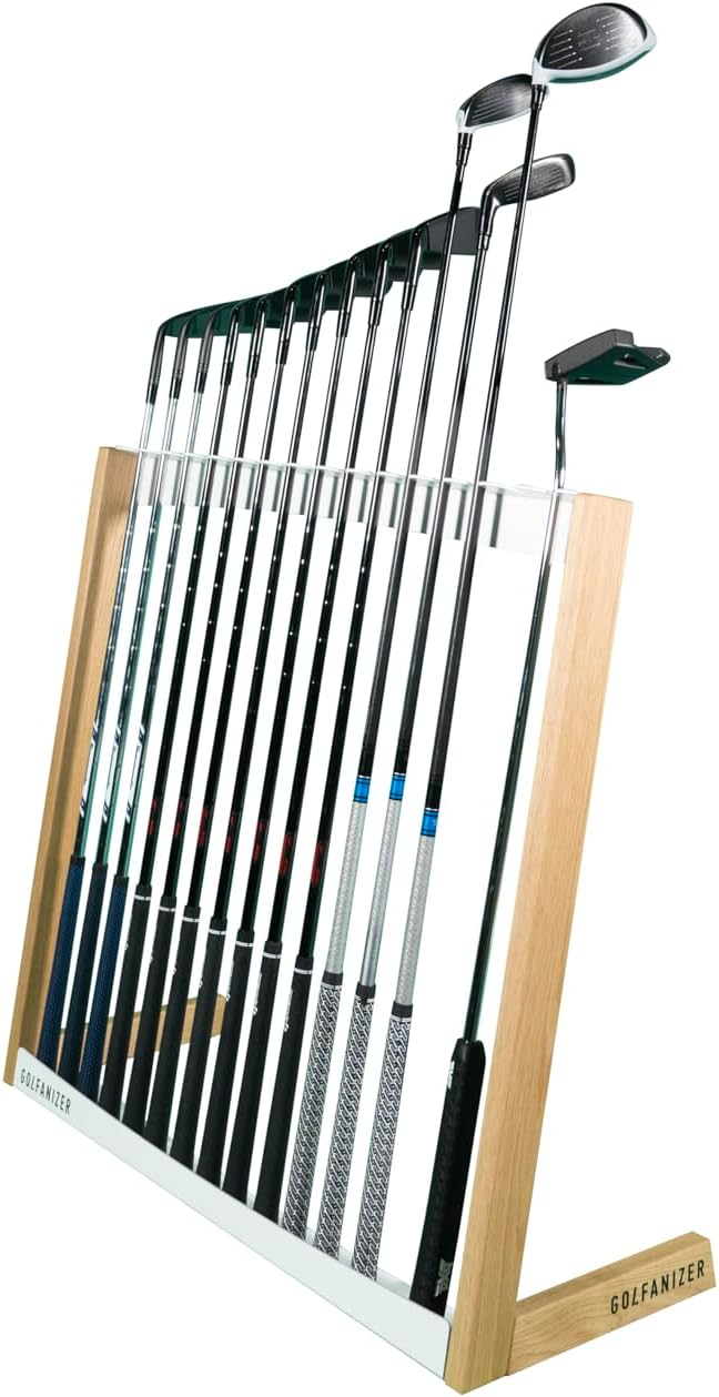 Golfanizer in EICHE weiss - Der Design Golfschlägerständer | Made in Germany