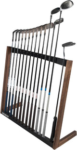 Golfanizer in NUSSBAUM schwarz - Der Design Golfschlägerständer | Made in Germany