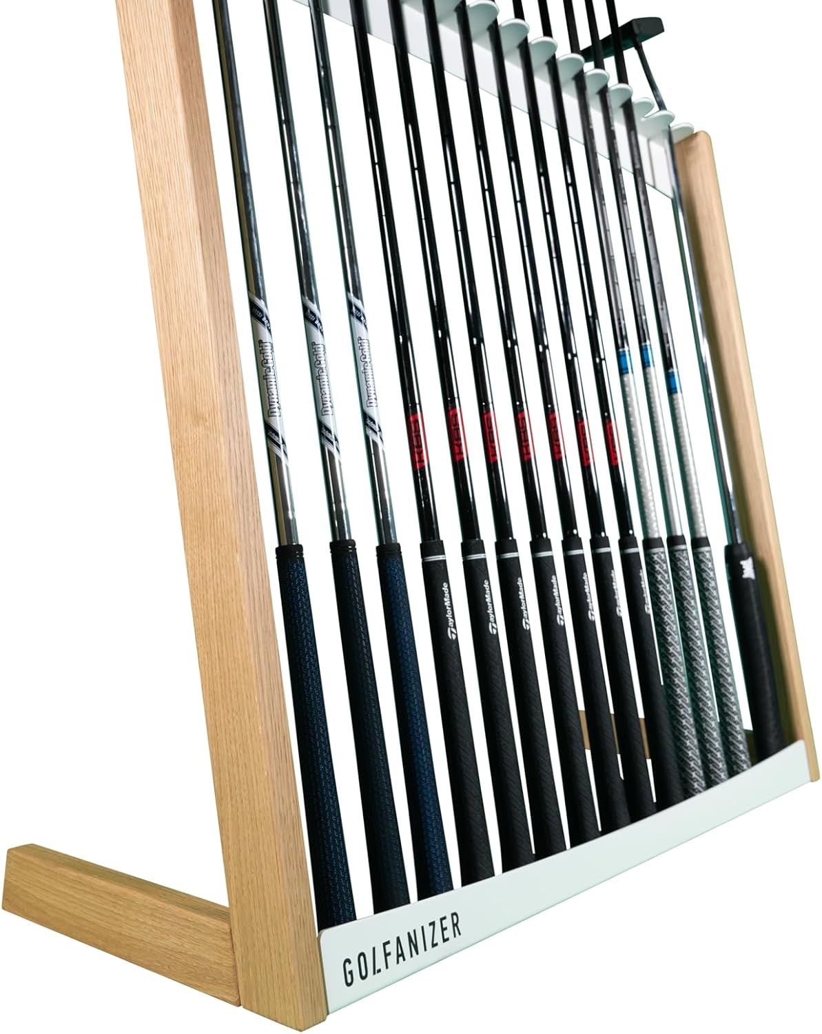 Golfanizer in EICHE weiss - Der Design Golfschlägerständer | Made in Germany
