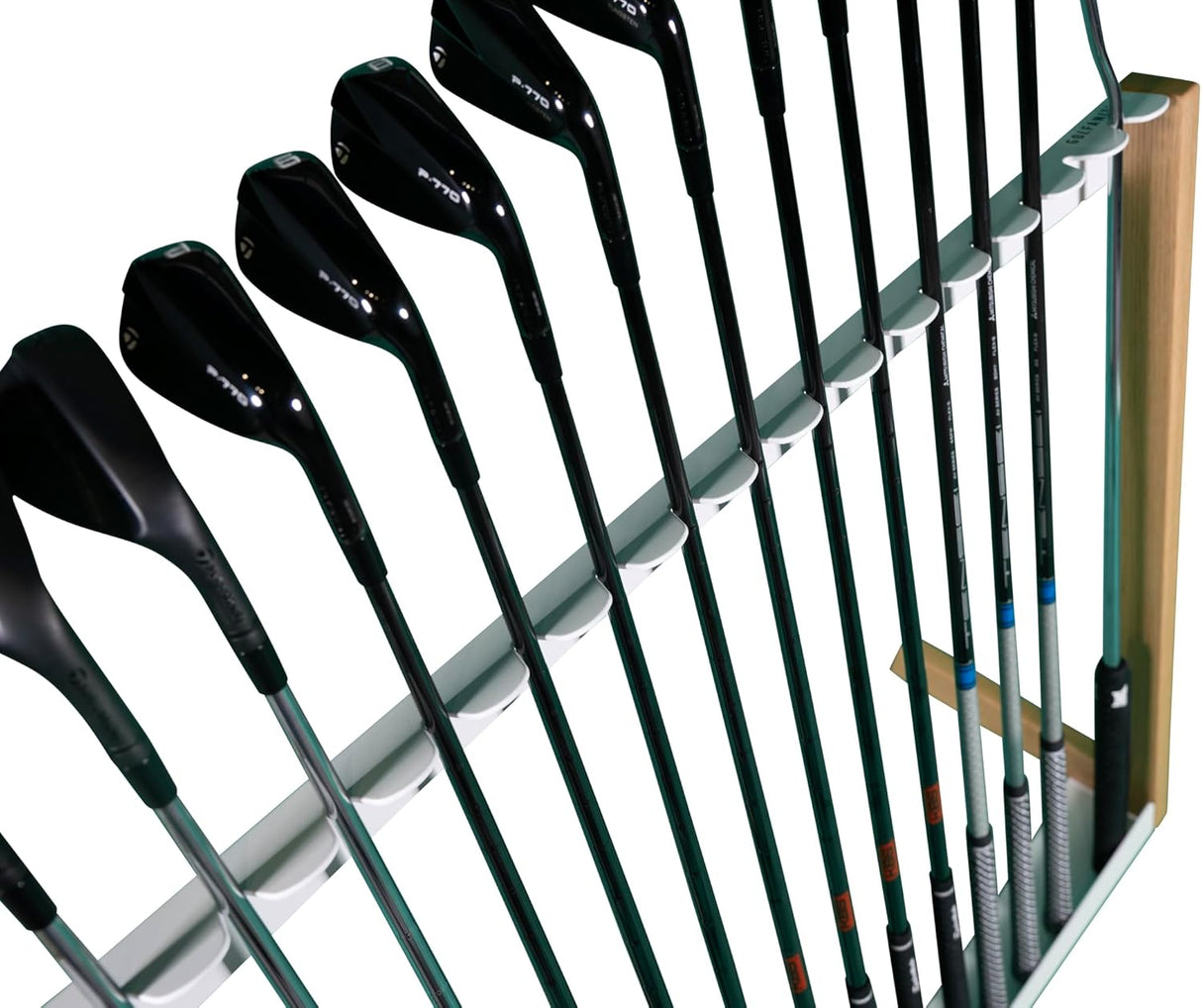 Golfanizer in EICHE weiss - Der Design Golfschlägerständer | Made in Germany